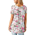 Miniatyrbillede 3 af 3: Dame Skjorter Flæse Løs Knap Tunic Toppe Til Kvinder Whitepink L