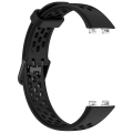 Miniatyrbillede 3 af 5: Blød Silikone Åndbar Udskiftningsrem til Huawei Band 8 Black