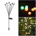 Miniatyrbillede 2 af 5: Solcellehavelamper - 2 pak Led Solcelle Sankt Hans Orm Lys Colorful 6 head