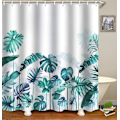 Miniatyrbillede 1 af 5: Bruseforhæng, Badeværelsesforhæng med 12 Kroge, Vandtæt Polyester Monstera Deliciosa Liebm