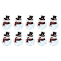 Miniatyrbild 2 av 5: Juldekorationer för vinglas, 10 st, 50 st, 100 st Snowman 10pcs