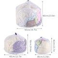 Miniatyrbilde 3 av 5: Sztxj 3 stk. Vaskenett, Vaskeposer med snøring, gjenbrukbar vaskepose i netting for vaskemaskin, bluse, undertøy, BH, sokker, strømper, undertøy
