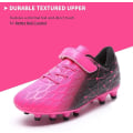 Miniatyrbilde 5 av 5: Fotballsko for barn, gutter og jenter, Fg/Ag baseballsko for ungdom, atletiske komfortable fotballsko for utendørs og innendørs bruk Fuchsia Black EU29