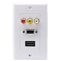 Miniatyrbild 1 av 5: 3rca+hdmi+vga Väggplatta Hdmi Komponent Komposit Audio Video Laddningsuttag Vägguttag  (3rca & Hdmi & Vga) Rca&hdmi&vga