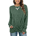 Miniatyrbild 2 av 4: Dam långärmad topp dam lös passform sweatshirt tunika