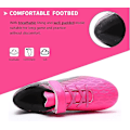 Miniatyrbilde 4 av 5: Fotballsko for barn, gutter og jenter, Fg/Ag baseballsko for ungdom, atletiske komfortable fotballsko for utendørs og innendørs bruk Fuchsia Black EU30