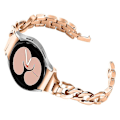 Pikkukuva 2 / 5: Klassinen ruostumattomasta teräksestä valmistettu ranneke Samsung Galaxy Watch4 Active 40mm/44mm /Watch4 Classic 42mm/46mm -kelloille Rose Gold