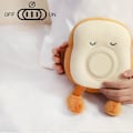 Miniatyrbillede 2 af 5: Natlampe Plys, Sjov Toastbrød Plys Sød Fyldt Vækkeur Soveværelse, Sengelampe Pigegave style  style1
