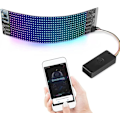 Pikkukuva 1 / 5: Bluetooth Ohjelmoitava RGB Joustava LED-moduuli 16*32 Pikselin Näyttömatriisikyltti Android Ios Sovelluksen Ohjaus LED-naamionäyttö (RGB Monivärinen)