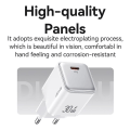 Miniatyrbilde 5 av 5: PD 30W Enkel Port Elektroplettert Laderadapter Mini Bærbar Vegglader (EU-plugg) White