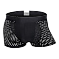 Miniatyrbild 1 av 4: Män Boxershorts Underkläder Mesh Andas Bekväma Kalsonger Män Boxershorts Herrtrosor Black L