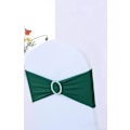 Miniatyrbillede 4 af 5: 10 stk. Spandex Stol Bånd Sashes Til Bryllupsfest Banket Jul Thanksgiving Baby Shower Event Dekorationer (sort grøn)