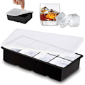 Miniatyrbilde 1 av 5: Isbitbrett, Silikon Isbitformer Kule Isball Maker Med Lokk Enkel Black