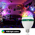 Miniatyrbild 2 av 5: 3-pack färgskiftande glödlampor E26, RGB flerfärgade skiftande fest LED-lampor stroboskop kristall scenlampor för disco, födelsedagsklubb bar för hemmafester