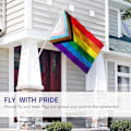 Miniatyrbild 2 av 5: Breeze 3x5 Fots Progress Pride Regnbågsflagga - Levande Färger och Färgfast - Canvas Topp och Dubbelsydd