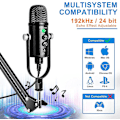 Miniatyrbillede 2 af 3: USB Mikrofon Sæt, Streaming Podcast PC Kondensator Computermikrofon Til Gaming, Youtube Videoer, Musikindspilning, Stemmeafspilning