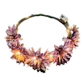 Miniatyrbilde 1 av 5: LED Blomsterkrone, Blomsterkrans Hodebånd Lysende LED Blomsterhodeplagg Blomsterhodebekledning shape7