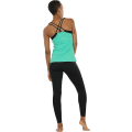Miniatyrbilde 4 av 5: Trenings-yogatopp for kvinner med innebygd BH, sportsfitness-topper med stropper i ryggen Green L