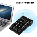 Miniatyrbilde 3 av 5: Numerisk tastatur, 19 taster bærbar trådløs talltastatur Bluetooth Numpad for datamaskin bærbar PC, 10m Bluetooth-tilkobling, lang arbeidstid
