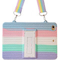Miniatyrbild 1 av 4: Fodral för iPad Mini 4, iPad Mini 5 - Snyggt Candy-färgat vävt mönster iPad 7.9 Fodral för barn Fullt kroppsskydd Stötsäkert fodral med stativ