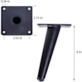 Miniatyrbild 2 av 4: Gyllene soffben runda massiva metallmöbelben soffbytesben perfekt för modern mitten av århundradet/bra Ikea Hack för soffa, soffa, säng, soffbord Black Color 6 Inches Set of 4