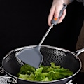 Miniatyrbillede 4 af 5: Silikone Køkkenredskabssæt, 2 stk. Køkken Must Haves Rustfrit Stål Håndtag Madlavningsredskaber, grå Spatel * Grå Ske a