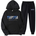 Miniatyrbild 1 av 5: Joggingdräkt Herr Träningsset Huvtröja Topp Sportkläder Långärmad Sweatshirt Huvtröja Byxor Sportkläder Casual Sport svart L