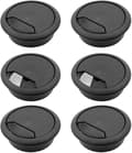 6 st 2 tum plast skrivbordssladd kabelhål lock grommet dator kabelhål lock lock svart Black