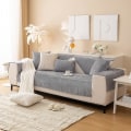 Miniatyrbilde 5 av 5: 2023 Nye Sofatrekk Chenille Sofatrekk For 3-seters Sofa, Sklisikkert L-formet Sofatrekk, Møbelbeskytter Sofatrekk For Sitteputer Grey Sofa cushion 70x180cm