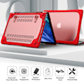 Pikkukuva 3 / 5: PC-läppärikotelo jalustalla MacBook Air 13\" A1932/A2179/A2337 -malleille, Suojaava kannettavan tietokoneen suojus Red