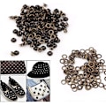 Miniatyrbild 5 av 5: Mässing Ögla Grommets Läderhantverk Tillbehör Fästelement Kit Med Brickor För Reparationer Diy Kläder Dekor Byte (10mm 100 Set)