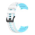 Miniatyrbillede 4 af 5: Dobbelt-farvet Silikonrem Til Galaxy Watch4/5/6 40mm 44mm/Watch6 Classic 43mm 47mm/Watch 5 Pro 45mm White Sky Blue