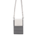 Miniatyrbild 3 av 5: Magnetisk knappsplicing Gird PU läder crossbody väska liten axelväska för resor, dagligt bruk Beige