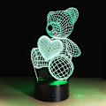 Miniatyrbilde 4 av 5: 3D Optisk Illusjonslampe LED 7 Farger Berøringsbryter Skiftende Nattlys For Soverom Hjem Dekor Bryllup Bursdag Jul