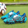 Miniatyrbilde 4 av 5: Fotballsko Gutter Jenter Fotballsko Barn FG/AG Fotballsko Treningssko for Unisex Barn Sporty Fotballsko blue EU36
