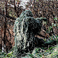 Miniatyrbild 5 av 5: 5-i-1 Ghillie Suit, Lätt Woodland Ghillie Suit, Kamouflagejaktkläder, Passar för Personer med en Längd på 175-188 cm