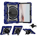 Miniatyrbilde 1 av 5: Etui for Surface Go 3 2021, Surface Go 2 2020, Surface Go 2018, Robust støtsikker etui med skjermbeskytter, roterende håndtak-stativ NavyBlue