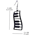 Miniatyrbilde 3 av 4: Heytea Svarte Piano Øredobber For Kvinner Jenter Unike Morsomme Musikk Flygler Keyboard Symfoni Akryl Dingle Drop Øredobber Smykker