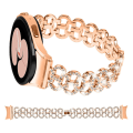 Pikkukuva 3 / 5: Metallinen strassikoristeinen ranneke Galaxy Watch4 40/44mm / Watch4 Classic 42/46mm / Watch 5 40/44mm -kelloille Rose Gold