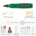 Miniatyrbilde 2 av 5: Mini Trådløs Multikutter, 5-Hastigheter og USB-Lading Multikuttersett med Tilbehør, Flerbruks 3.7V Elektrisk Multikutter for Sliping, Polering