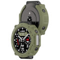 Miniatyrbild 3 av 5: Anti-Scratch Watch Housing Case för Amazfit T-Rex Ultra A2142, TPU Cover Quick Release Hollow Case Jungle Green