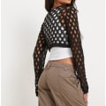 Miniatyrbillede 4 af 5: Dame Hul Ud Hæklet Strik Trøje Crop Tops Langærmet Trøje Cropped Style 7 S