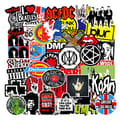 100x Klistremerker Og Stickers - Musikk