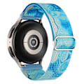 Miniatyrbillede 1 af 3: Nylon Urrem til Coros Pace 2/Apex 42mm, 20mm Mønstret Justerbar Flettet Løkke Rem Ocean Blue