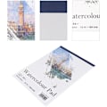 Miniatyrbillede 2 af 5: Skitsbog Akvarelpapir, 2 Pak A4 A5 Kunstner Serie Universal Skitseblok Notesblok til Maleri Tegning Dagbog Kreativ Notesbog 30 Ark (A5)