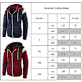 Miniatyrbillede 2 af 4: Herre Casual Hættetrøje Kontrastfarve Lynlås Hætte Langærmet Jakke Sportsjakker Overtøj Toppe Wine Red 2XL