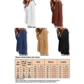 Miniatyrbillede 2 af 5: Dame Cardigan Sweater Åben Front Overtøj Blød Langærmet Arbejde Hyggelig Dame Frakke Khaki M