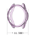 Miniatyrbild 5 av 5: För Garmin Forerunner 265S TPU-klockfodral ihålig anti-scratch klockram Transparent Orange