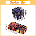 Miniatyrbillede 2 af 5: HUOGUO 2 Pak Halloween Fidget Infinity Cube Figet Figetget Figit Stress Sensorisk Cube Legetøj Spil Gave til Voksen Barn Pige Dreng