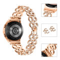 Pikkukuva 4 / 5: Metallinen strassikoristeinen ranneke Galaxy Watch4 40/44mm / Watch4 Classic 42/46mm / Watch 5 40/44mm -kelloille Rose Gold